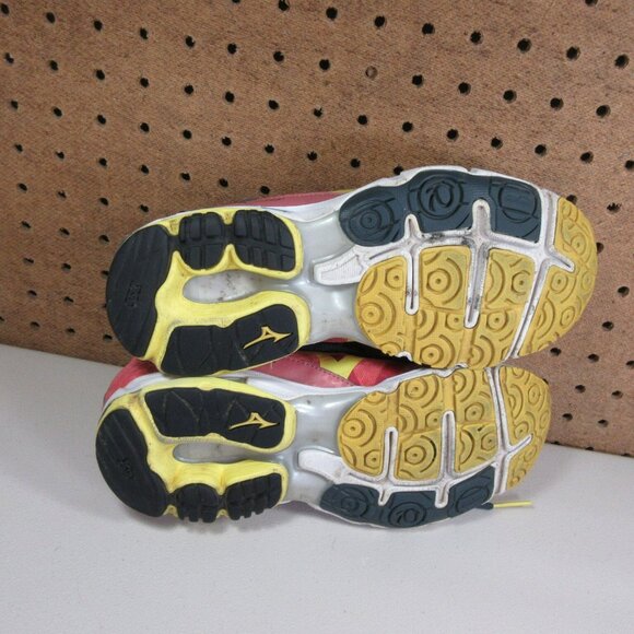 Mizuno womens 3tone red Wave Rider 17 lightweight running shoes 8 M - Picture 6 of 6